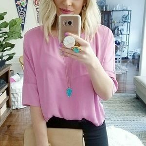 Pink dolman blouse